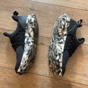 Boys Adidas Black Sneakers with Camouflage Sole